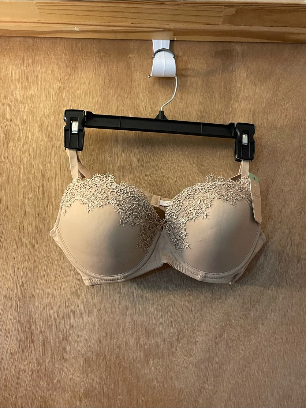Lace-Trim Bra in Nude